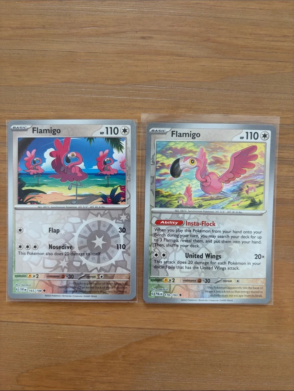 Flamigo Pokémon Card Lot | 2 Reverse Holo Cards | Scarlet & Violet ✨5/$25✨